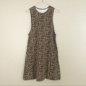 American Apparel Leopard Sleeveless Shift Dress
